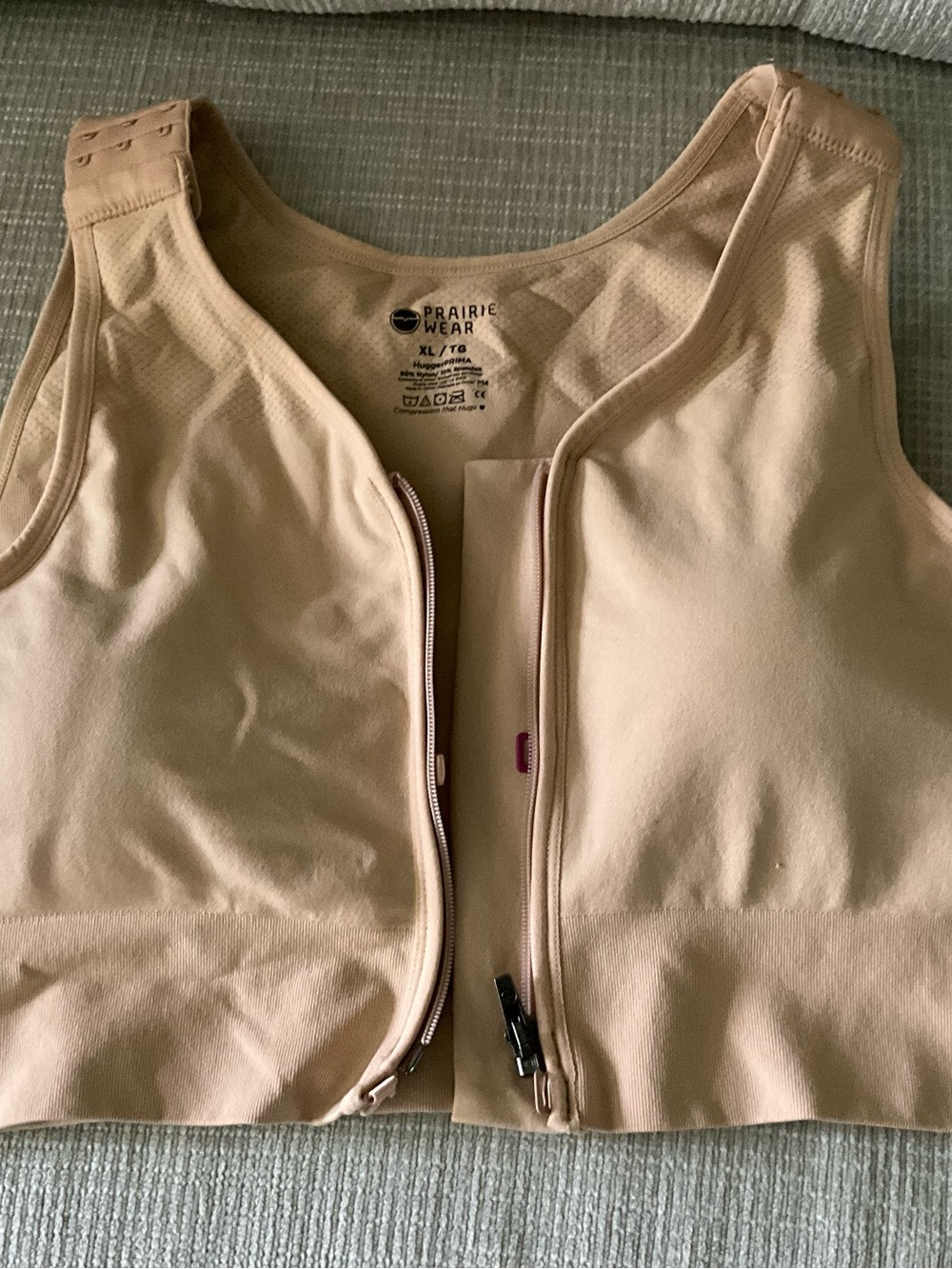 Prairie Wear Post Mastectomy Compression Bra. Sz. XL EUC